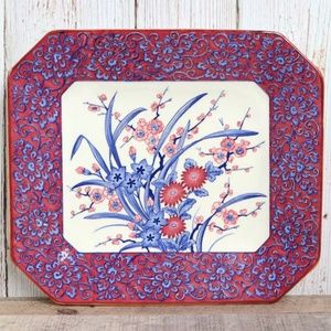 Vintage 1930s Platter Japan Porcelain Ceramic Tea Tray Plate Asian Home Decor